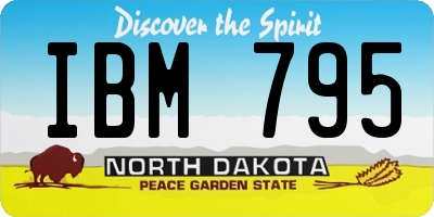 ND license plate IBM795