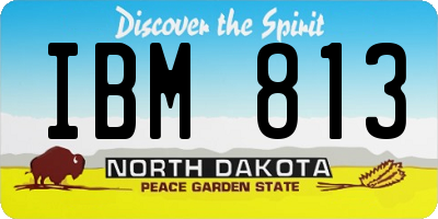 ND license plate IBM813