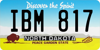ND license plate IBM817