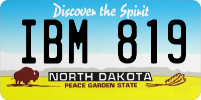 ND license plate IBM819