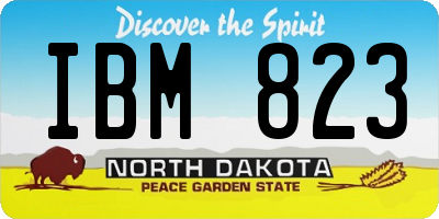 ND license plate IBM823