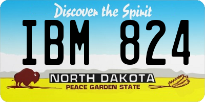 ND license plate IBM824