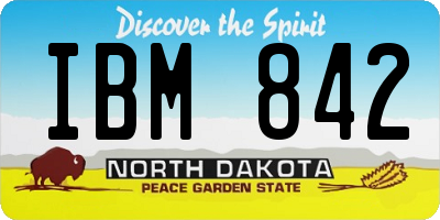 ND license plate IBM842