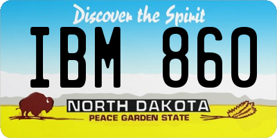 ND license plate IBM860