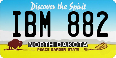 ND license plate IBM882