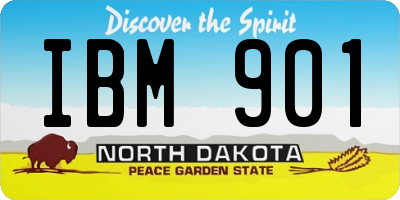 ND license plate IBM901
