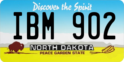 ND license plate IBM902
