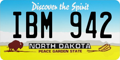 ND license plate IBM942