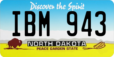 ND license plate IBM943