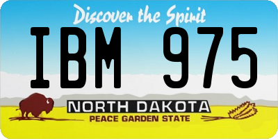 ND license plate IBM975