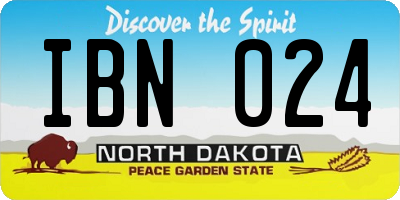 ND license plate IBN024