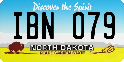 ND license plate IBN079