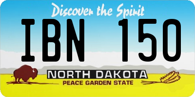 ND license plate IBN150