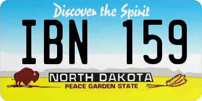 ND license plate IBN159