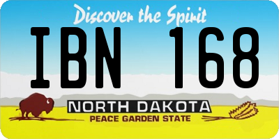 ND license plate IBN168