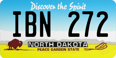 ND license plate IBN272