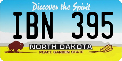 ND license plate IBN395