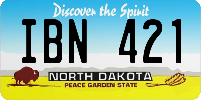 ND license plate IBN421