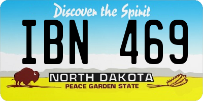 ND license plate IBN469