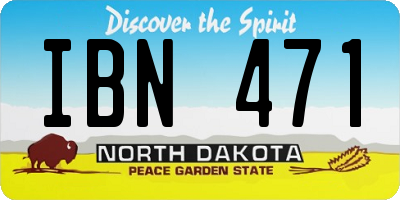 ND license plate IBN471