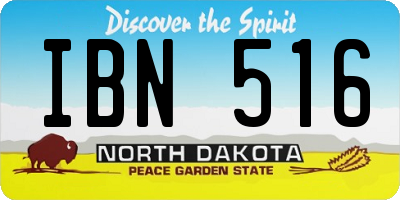ND license plate IBN516