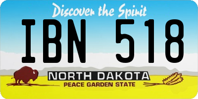 ND license plate IBN518