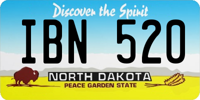 ND license plate IBN520