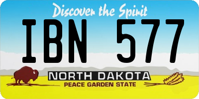 ND license plate IBN577