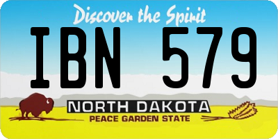 ND license plate IBN579