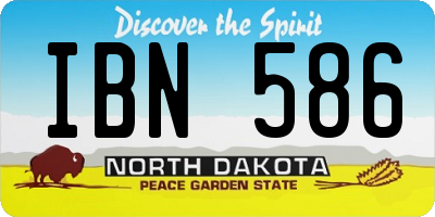 ND license plate IBN586