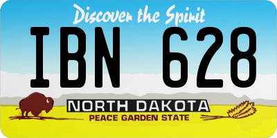 ND license plate IBN628