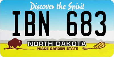 ND license plate IBN683