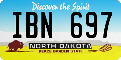 ND license plate IBN697