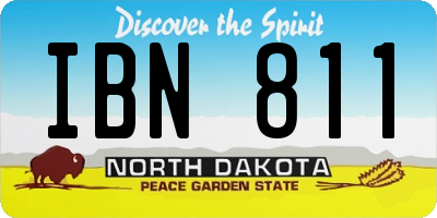 ND license plate IBN811