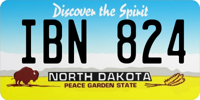 ND license plate IBN824