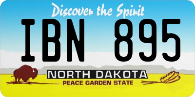 ND license plate IBN895
