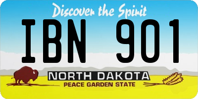 ND license plate IBN901