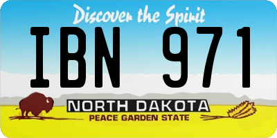ND license plate IBN971