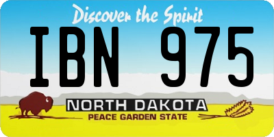 ND license plate IBN975