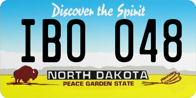 ND license plate IBO048