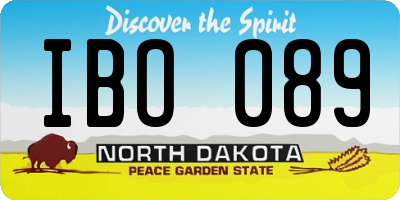 ND license plate IBO089