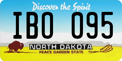 ND license plate IBO095