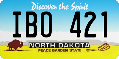 ND license plate IBO421