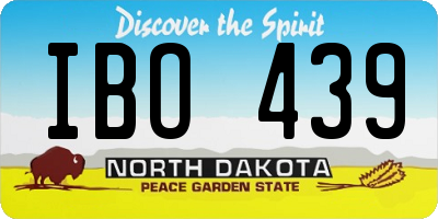 ND license plate IBO439