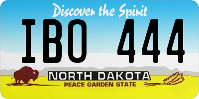 ND license plate IBO444