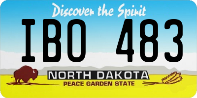 ND license plate IBO483