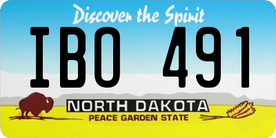 ND license plate IBO491