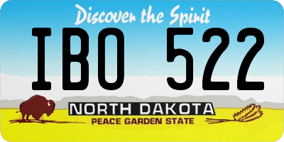 ND license plate IBO522