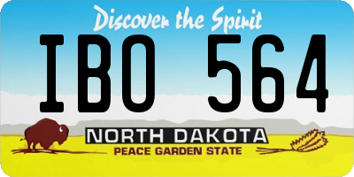 ND license plate IBO564