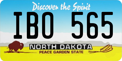 ND license plate IBO565